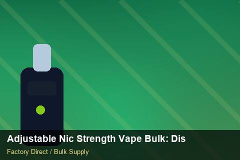Adjustable Nic Strength Vape Bulk — Adjustable Nic Strength Vape Bulk: Distribution Channels — Factory Audit photo 1
