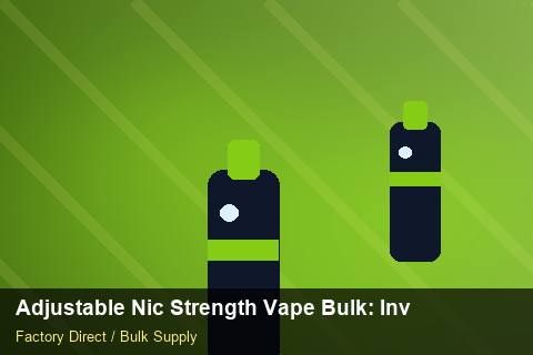 Adjustable Nic Strength Vape Bulk — Adjustable Nic Strength Vape Bulk: Inventory Management — Factory Audit photo 1