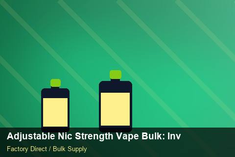 Adjustable Nic Strength Vape Bulk — Adjustable Nic Strength Vape Bulk: Inventory Management — Factory Audit photo 2
