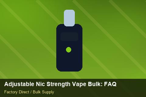 Adjustable Nic Strength Vape Bulk — Adjustable Nic Strength Vape Bulk: FAQ — Factory Audit photo 1