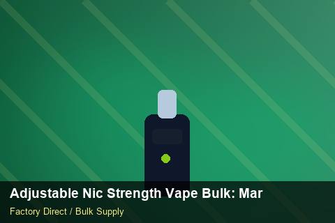 Adjustable Nic Strength Vape Bulk — Adjustable Nic Strength Vape Bulk: Market Comparison — Factory Audit photo 1