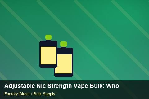 Adjustable Nic Strength Vape Bulk — Adjustable Nic Strength Vape Bulk: Wholesale Price — Third-Party Inspection photo 2