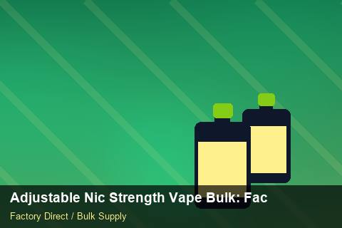Adjustable Nic Strength Vape Bulk — Adjustable Nic Strength Vape Bulk: Factory Direct Quote — Third-Party Inspection photo 1