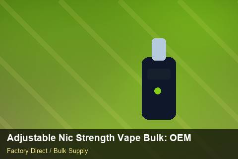 Adjustable Nic Strength Vape Bulk — Adjustable Nic Strength Vape Bulk: OEM & ODM Service — Third-Party Inspection photo 1