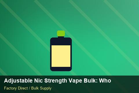 Adjustable Nic Strength Vape Bulk — Adjustable Nic Strength Vape Bulk: Wholesale Price — Batch Traceability photo 2
