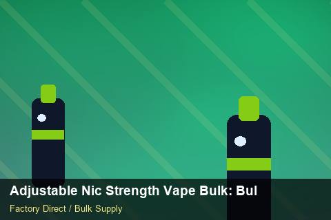 Adjustable Nic Strength Vape Bulk — Adjustable Nic Strength Vape Bulk: Bulk Supplier Guide — Batch Traceability photo 1