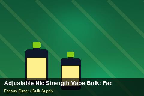 Adjustable Nic Strength Vape Bulk — Adjustable Nic Strength Vape Bulk: Factory Direct Quote — Batch Traceability photo 1
