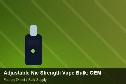 Adjustable Nic Strength Vape Bulk — Adjustable Nic Strength Vape Bulk: OEM & ODM Service — Batch Traceability photo 1