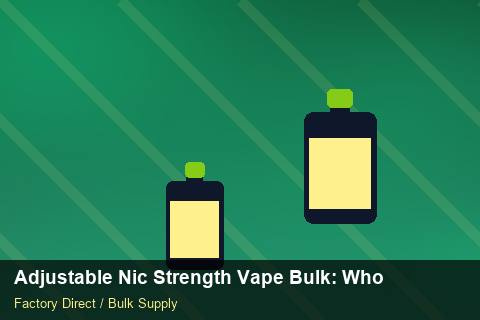 Adjustable Nic Strength Vape Bulk — Adjustable Nic Strength Vape Bulk: Wholesale Price — Defect Handling photo 2