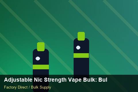 Adjustable Nic Strength Vape Bulk — Adjustable Nic Strength Vape Bulk: Bulk Supplier Guide — Defect Handling photo 1