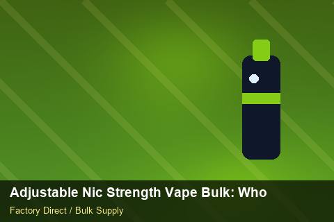 Adjustable Nic Strength Vape Bulk — Adjustable Nic Strength Vape Bulk: Wholesale Price — Replacement Policy photo 1