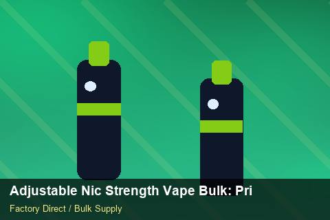 Adjustable Nic Strength Vape Bulk — Adjustable Nic Strength Vape Bulk: Private Label Options — Replacement Policy photo 1