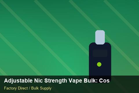 Adjustable Nic Strength Vape Bulk — Adjustable Nic Strength Vape Bulk: Cost Breakdown — Replacement Policy photo 1