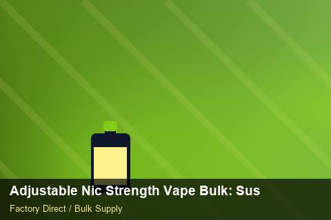 Adjustable Nic Strength Vape Bulk — Adjustable Nic Strength Vape Bulk: Sustainability — Replacement Policy photo 1