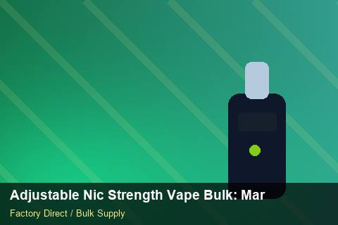 Adjustable Nic Strength Vape Bulk — Adjustable Nic Strength Vape Bulk: Market Comparison — Replacement Policy photo 1
