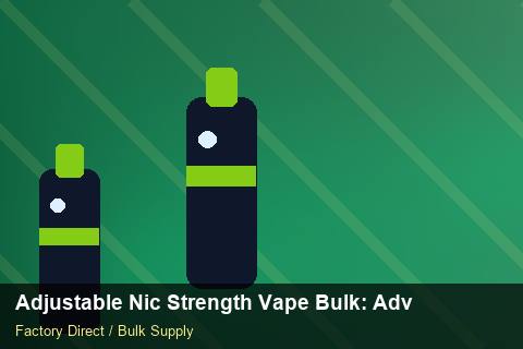 Adjustable Nic Strength Vape Bulk — Adjustable Nic Strength Vape Bulk: Advanced Sourcing — Replacement Policy photo 1