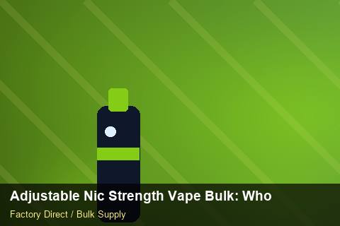 Adjustable Nic Strength Vape Bulk — Adjustable Nic Strength Vape Bulk: Wholesale Price — Seasonal Demand photo 1