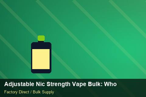 Adjustable Nic Strength Vape Bulk — Adjustable Nic Strength Vape Bulk: Wholesale Price — Seasonal Demand photo 2