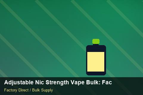 Adjustable Nic Strength Vape Bulk — Adjustable Nic Strength Vape Bulk: Factory Direct Quote — Seasonal Demand photo 1