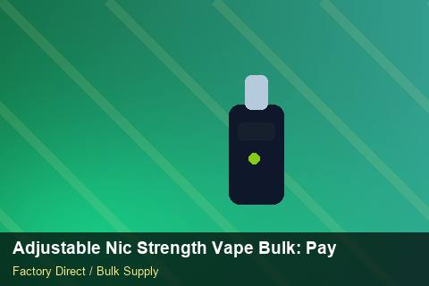 Adjustable Nic Strength Vape Bulk — Adjustable Nic Strength Vape Bulk: Payment Terms — Seasonal Demand photo 2