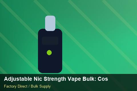 Adjustable Nic Strength Vape Bulk — Adjustable Nic Strength Vape Bulk: Cost Breakdown — Seasonal Demand photo 1