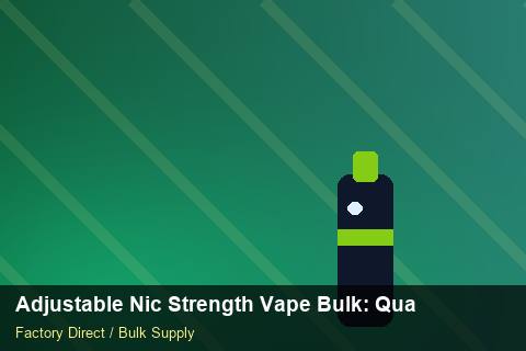 Adjustable Nic Strength Vape Bulk — Adjustable Nic Strength Vape Bulk: Quality Control Process — Seasonal Demand photo 1
