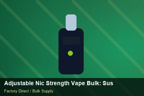 Adjustable Nic Strength Vape Bulk — Adjustable Nic Strength Vape Bulk: Sustainability — Seasonal Demand photo 2
