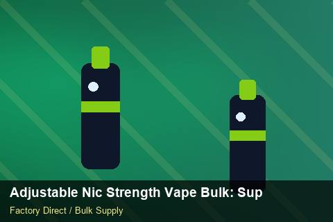 Adjustable Nic Strength Vape Bulk — Adjustable Nic Strength Vape Bulk: Supplier Vetting — Seasonal Demand photo 1