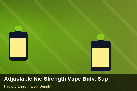 Adjustable Nic Strength Vape Bulk — Adjustable Nic Strength Vape Bulk: Supplier Vetting — Seasonal Demand photo 2