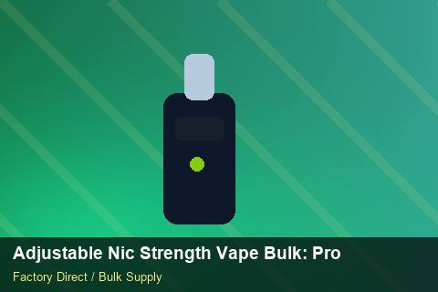 Adjustable Nic Strength Vape Bulk — Adjustable Nic Strength Vape Bulk: Product Launch Playbook — Seasonal Demand photo 1