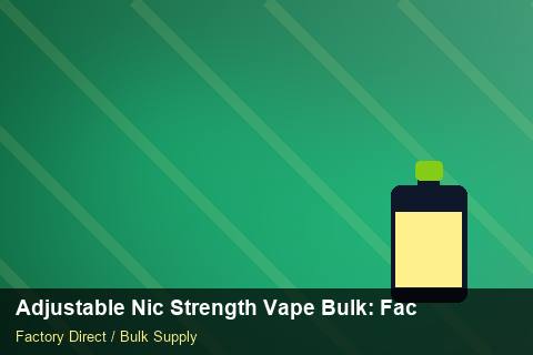 Adjustable Nic Strength Vape Bulk — Adjustable Nic Strength Vape Bulk: Factory Direct Quote — Holiday Bundles photo 1