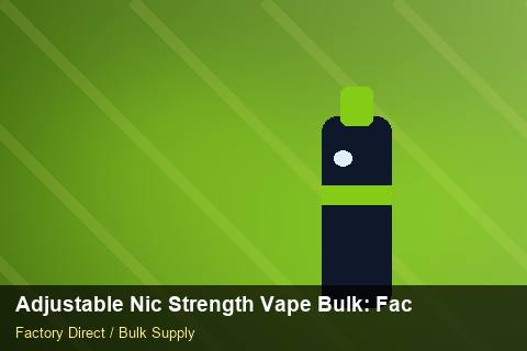 Adjustable Nic Strength Vape Bulk — Adjustable Nic Strength Vape Bulk: Factory Direct Quote — Holiday Bundles photo 2