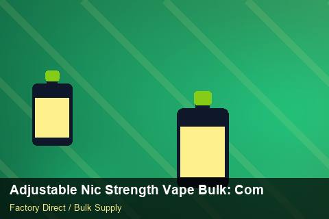 Adjustable Nic Strength Vape Bulk — Adjustable Nic Strength Vape Bulk: Compliance Standards — Holiday Bundles photo 2
