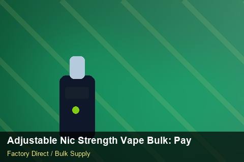 Adjustable Nic Strength Vape Bulk — Adjustable Nic Strength Vape Bulk: Payment Terms — Holiday Bundles photo 2