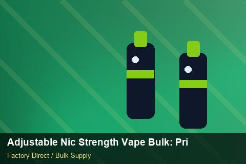 Adjustable Nic Strength Vape Bulk — Adjustable Nic Strength Vape Bulk: Private Label Options — Holiday Bundles photo 1