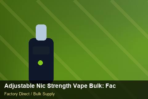 Adjustable Nic Strength Vape Bulk — Adjustable Nic Strength Vape Bulk: Factory Audit Report — Holiday Bundles photo 1