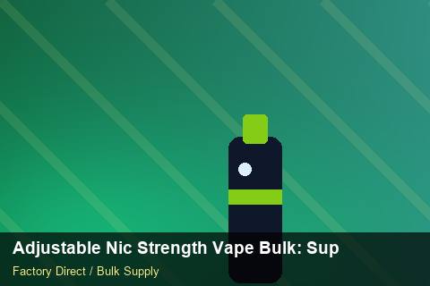 Adjustable Nic Strength Vape Bulk — Adjustable Nic Strength Vape Bulk: Supplier Vetting — Holiday Bundles photo 1