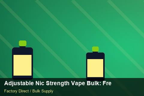 Adjustable Nic Strength Vape Bulk — Adjustable Nic Strength Vape Bulk: Freight Insurance — Holiday Bundles photo 1