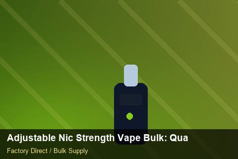 Adjustable Nic Strength Vape Bulk — Adjustable Nic Strength Vape Bulk: Quality Inspection Checklist — Summer Range photo 1