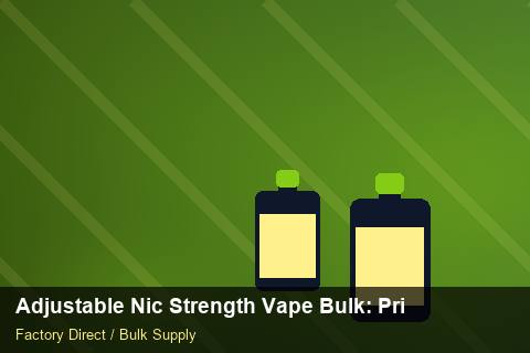 Adjustable Nic Strength Vape Bulk — Adjustable Nic Strength Vape Bulk: Private Label Options — Summer Range photo 2