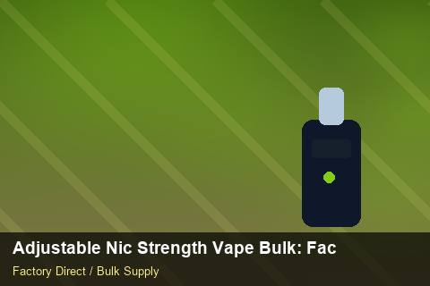 Adjustable Nic Strength Vape Bulk — Adjustable Nic Strength Vape Bulk: Factory Audit Report — Summer Range photo 1