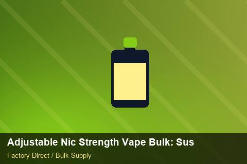 Adjustable Nic Strength Vape Bulk — Adjustable Nic Strength Vape Bulk: Sustainability — Summer Range photo 1
