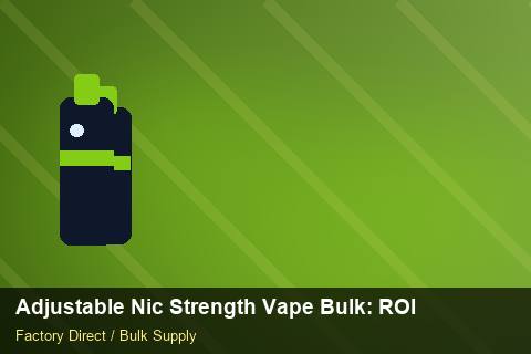 Adjustable Nic Strength Vape Bulk — Adjustable Nic Strength Vape Bulk: ROI Analysis — Summer Range photo 1