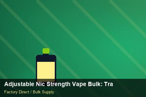 Adjustable Nic Strength Vape Bulk — Adjustable Nic Strength Vape Bulk: Trade Terms — Summer Range photo 1