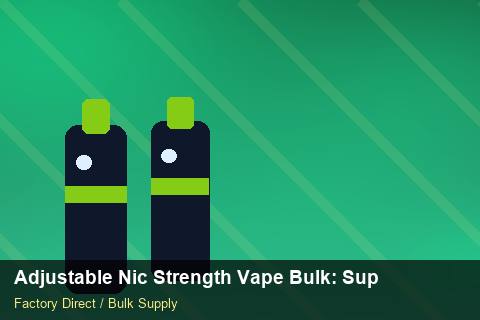 Adjustable Nic Strength Vape Bulk — Adjustable Nic Strength Vape Bulk: Supplier Vetting — Summer Range photo 1
