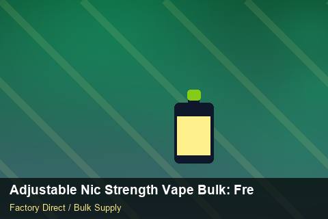 Adjustable Nic Strength Vape Bulk — Adjustable Nic Strength Vape Bulk: Freight Insurance — Summer Range photo 1