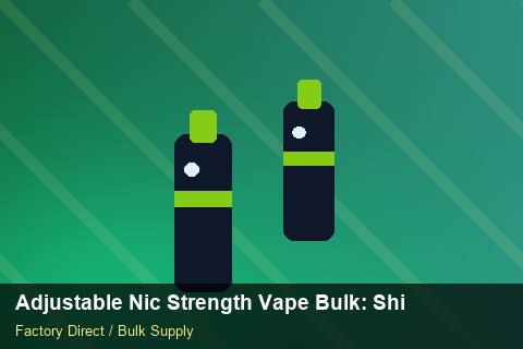 Adjustable Nic Strength Vape Bulk — Adjustable Nic Strength Vape Bulk: Shipping & Logistics — Winter Range photo 1
