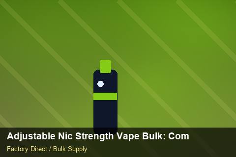 Adjustable Nic Strength Vape Bulk — Adjustable Nic Strength Vape Bulk: Compliance Standards — Winter Range photo 1