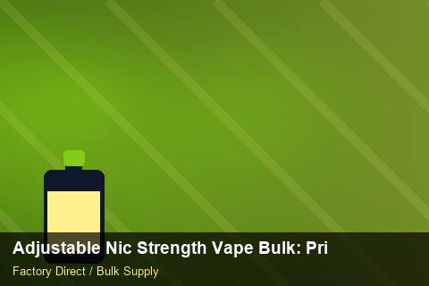 Adjustable Nic Strength Vape Bulk — Adjustable Nic Strength Vape Bulk: Private Label Options — Winter Range photo 2
