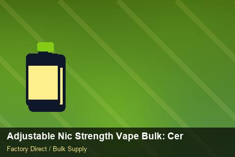 Adjustable Nic Strength Vape Bulk — Adjustable Nic Strength Vape Bulk: Certifications & MSDS — Winter Range photo 1